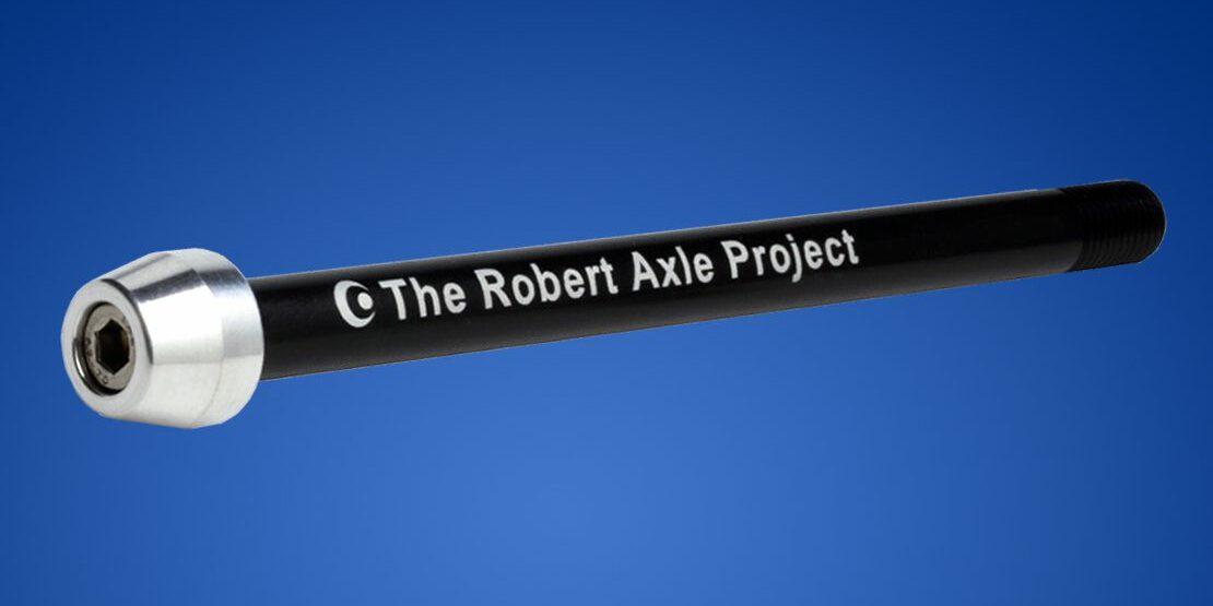 Robert Axle Project Trainer Axle on a blue background